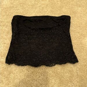 Elegant Black Lace Tube Top
